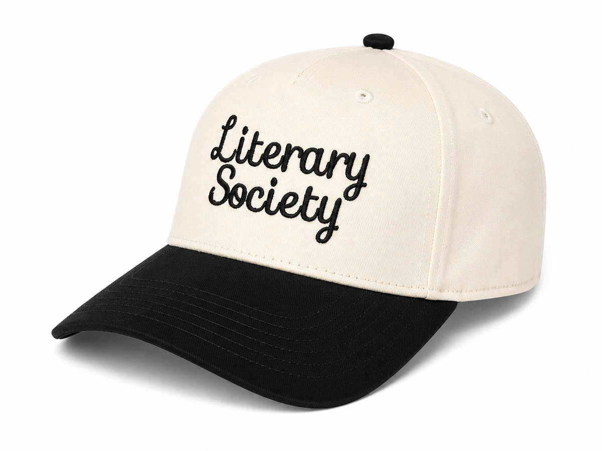 Literary Society Embroidered Hat | Book Lover Baseball Cap for Women