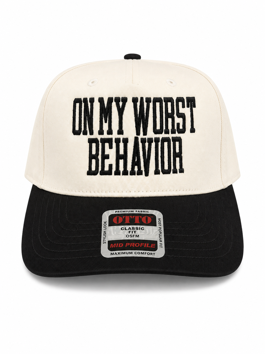 On My Worst Behavior Embroidered Hat | Funny Women’s Hat
