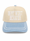 On My Worst Behavior Embroidered Hat | Funny Women’s Hat