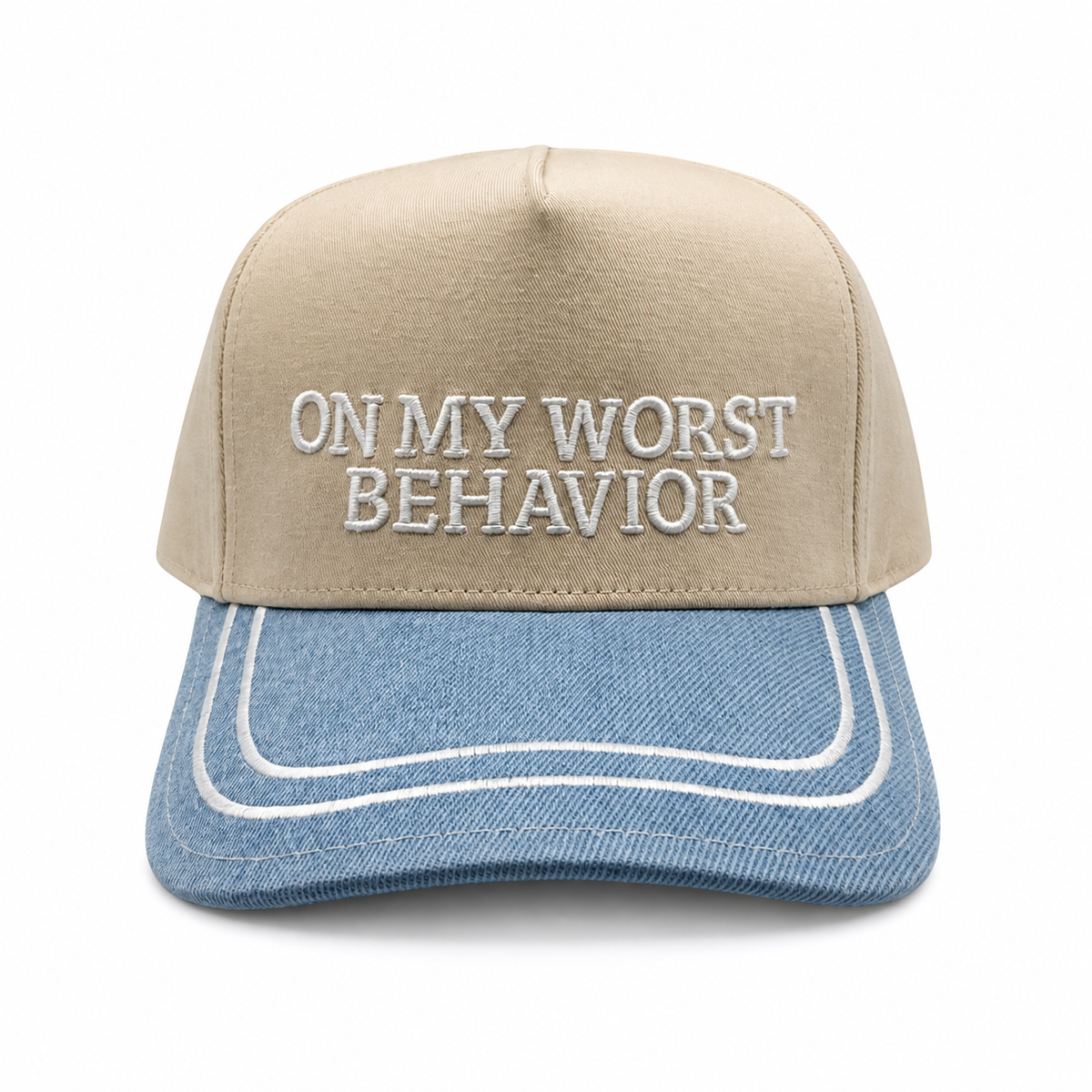 On My Worst Behavior Embroidered Hat | Funny Women’s Hat