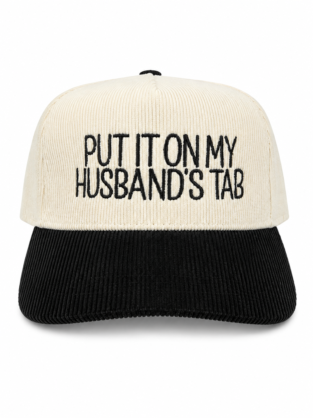Put It On My Husband’s Tab Embroidered Hat | Funny Wife Trucker Cap