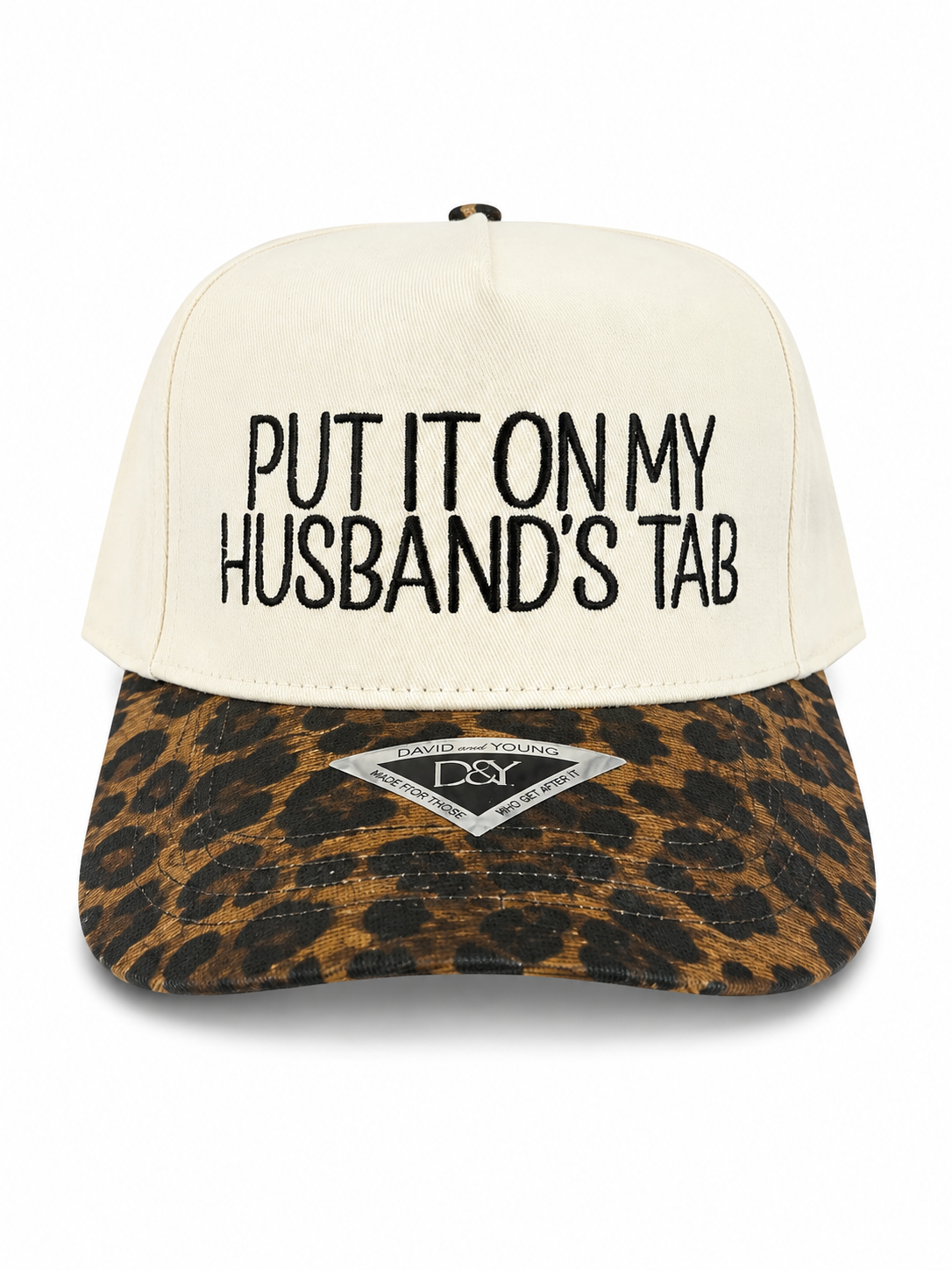 Put It On My Husband’s Tab Embroidered Hat | Funny Wife Trucker Cap