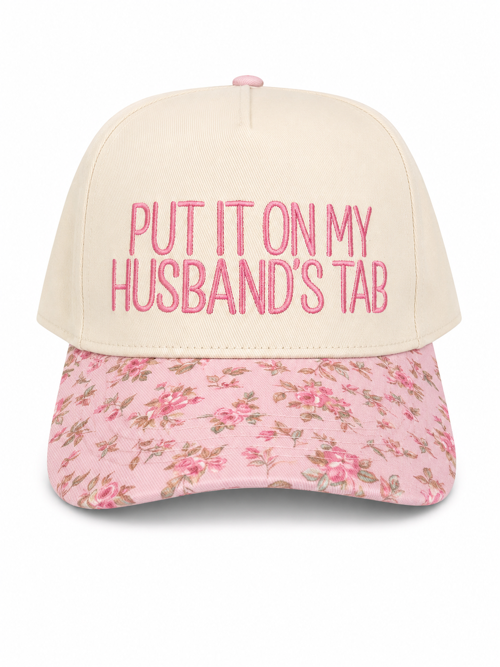 Put It On My Husband’s Tab Embroidered Hat | Funny Wife Trucker Cap