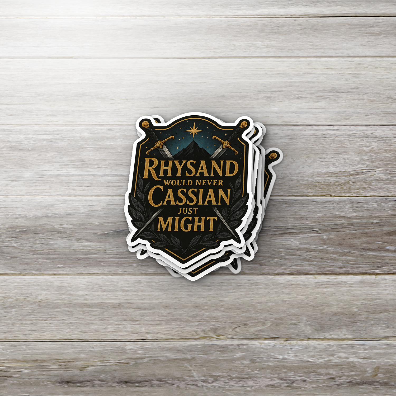 Rhysand Would Never Cassian Just Might Sticker | ACOTAR Inspired Fantasy Vinyl Decal | Bookish Reader Sticker