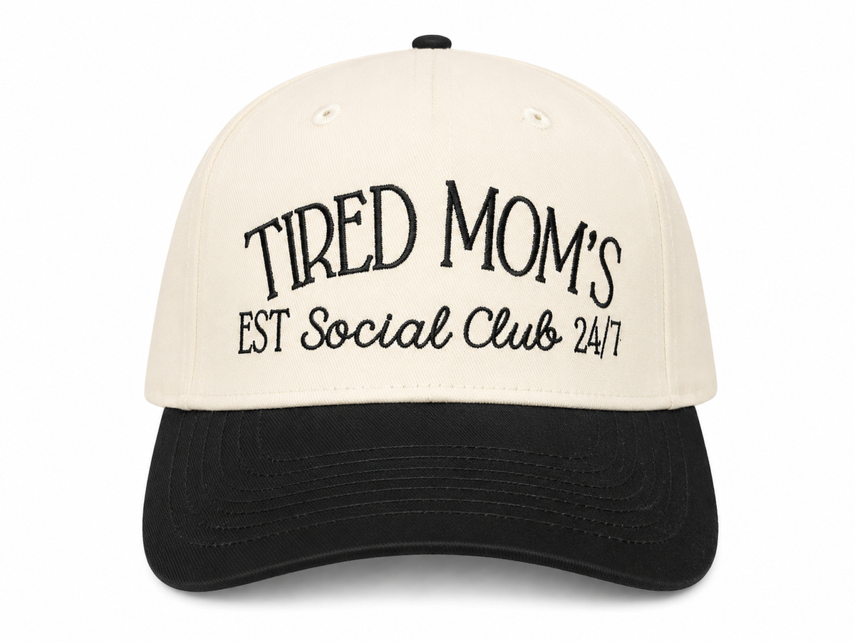 Tired Mom’s Social Club Embroidered Hat | Funny Mom Baseball Cap