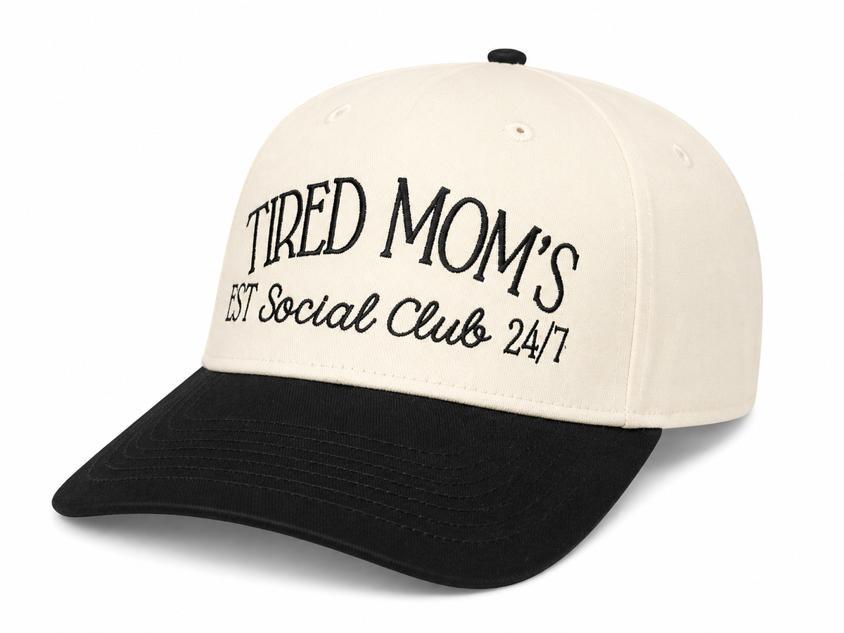Tired Mom’s Social Club Embroidered Hat | Funny Mom Baseball Cap