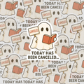 Today Has Been Canceled Sticker | Funny Ghost Reader Vinyl Decal | Introvert & Book Lover Sticker