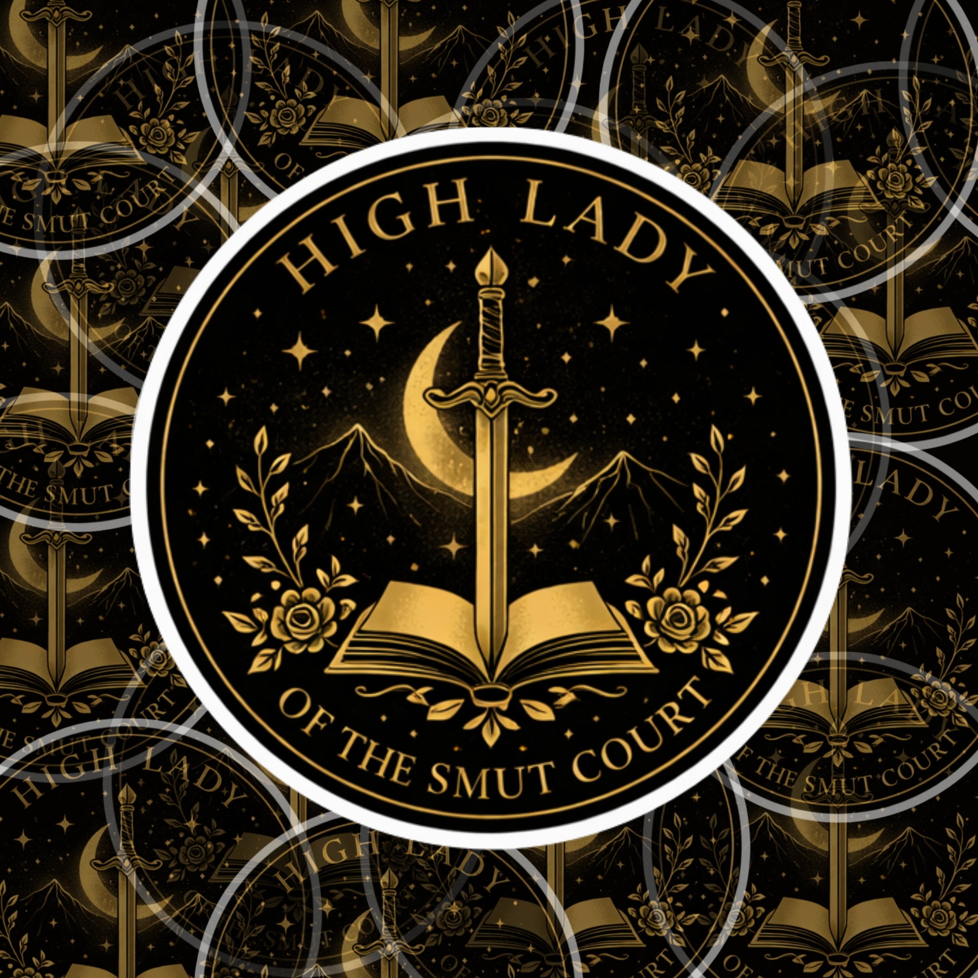 High Lady of the Smut Court Sticker | Fantasy Bookish Vinyl Sticker | ACOTAR Inspired, Spicy Reader Gift, Witchy Aesthetic