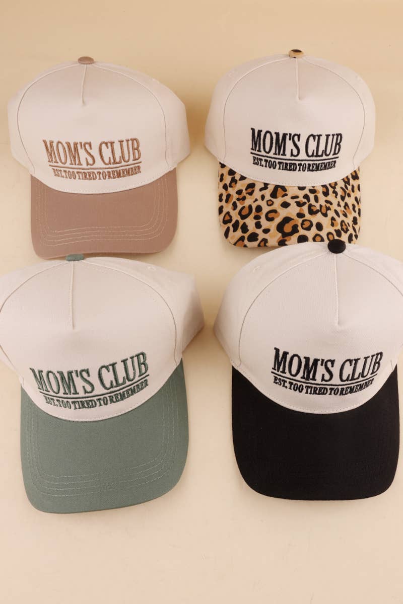 Mom’s Club Hat • Tired Mom Hat • Funny Mom Trucker Hat • Relatable Mom Life Hat • Gift for Moms