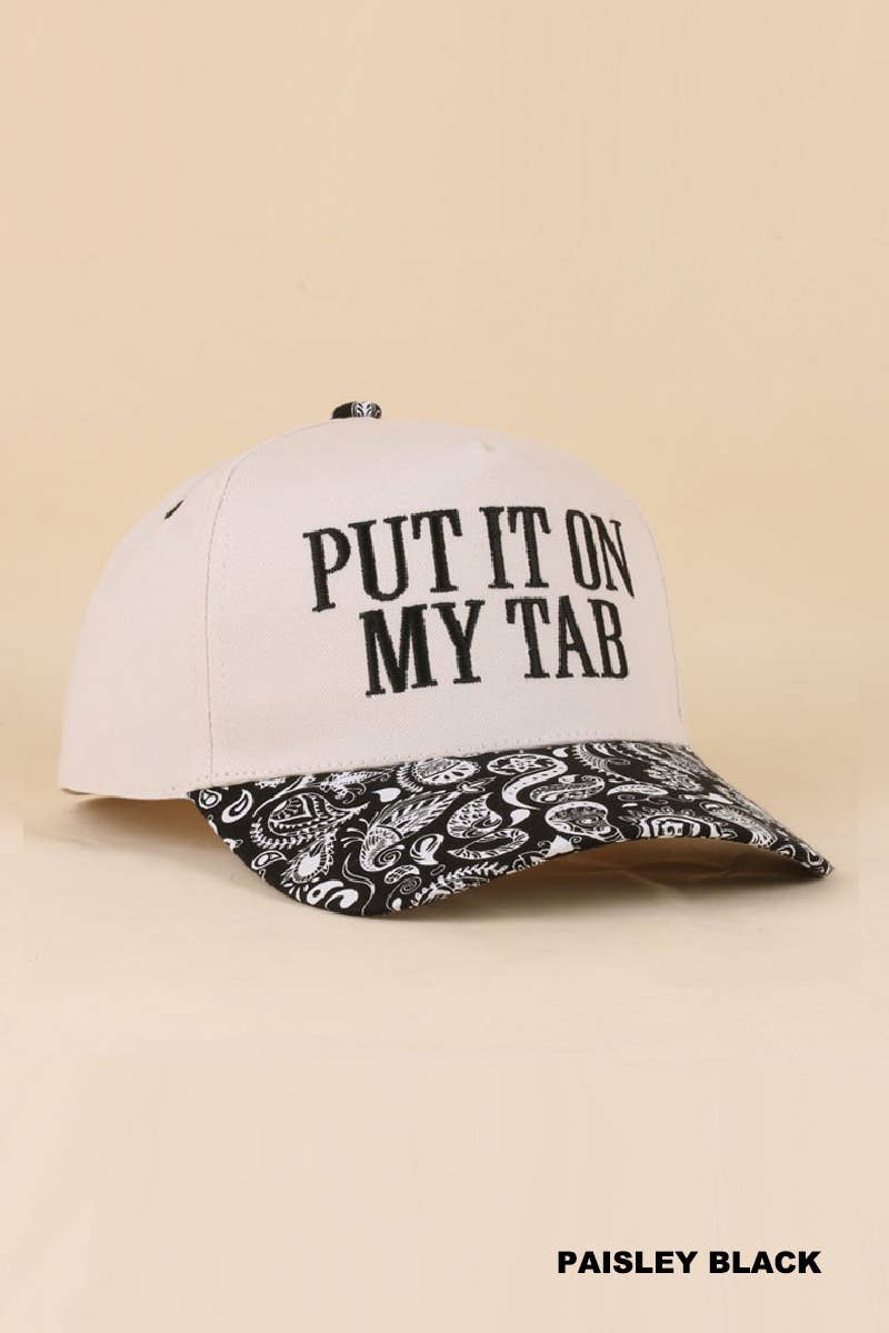 “Put It On My Husband’s Tab” Hat • Funny Trucker Hat • Sassy Wife Hat • Girls Night Hat • Relatable Humor Cap