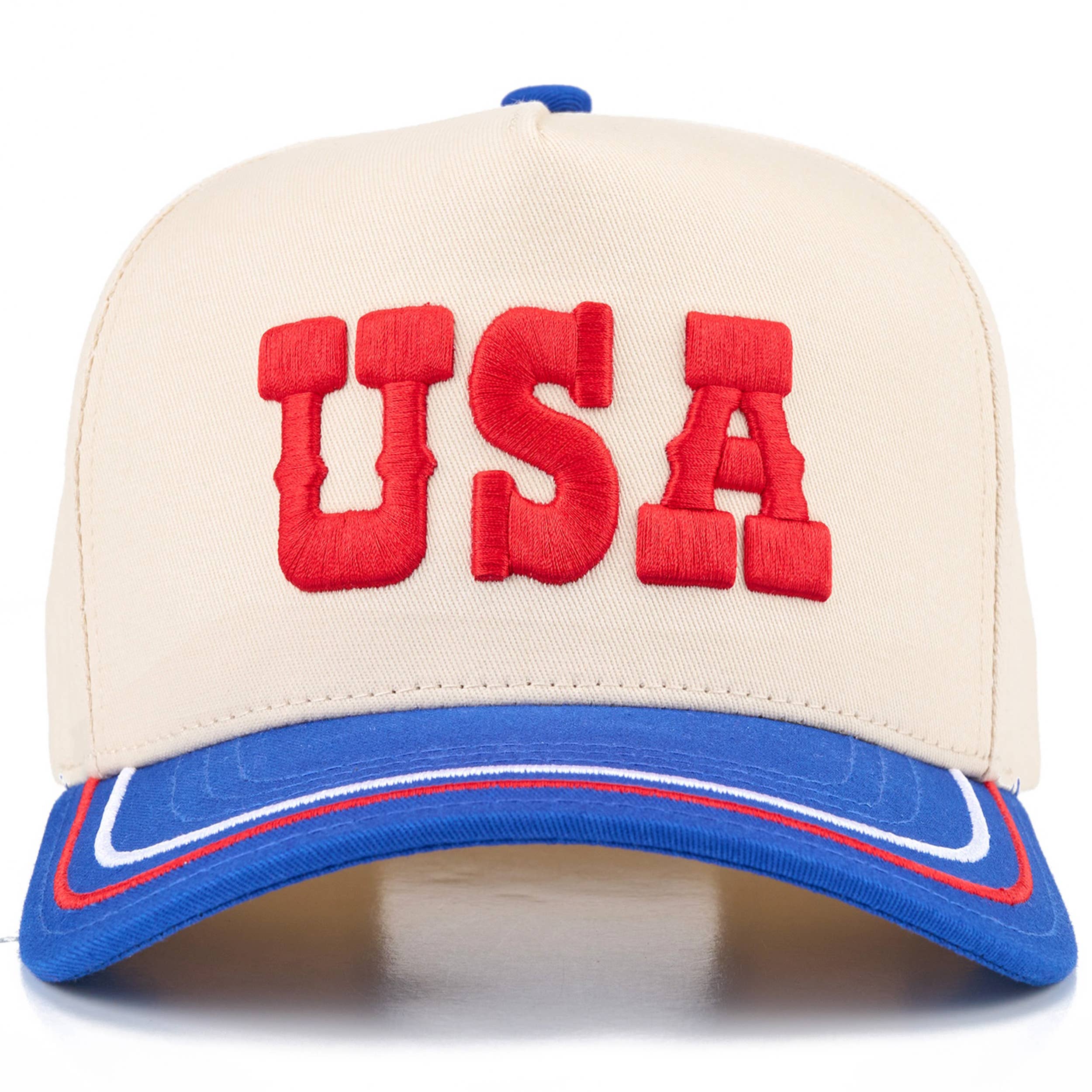 USA Trucker Hat • Patriotic Baseball Cap • Fourth of July Hat • Americana Snapback Hat • Red White Blue Western Hat