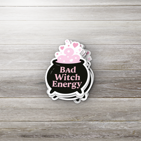 Bad Witch Energy Sticker | Witchy Vinyl | Glossy Finish