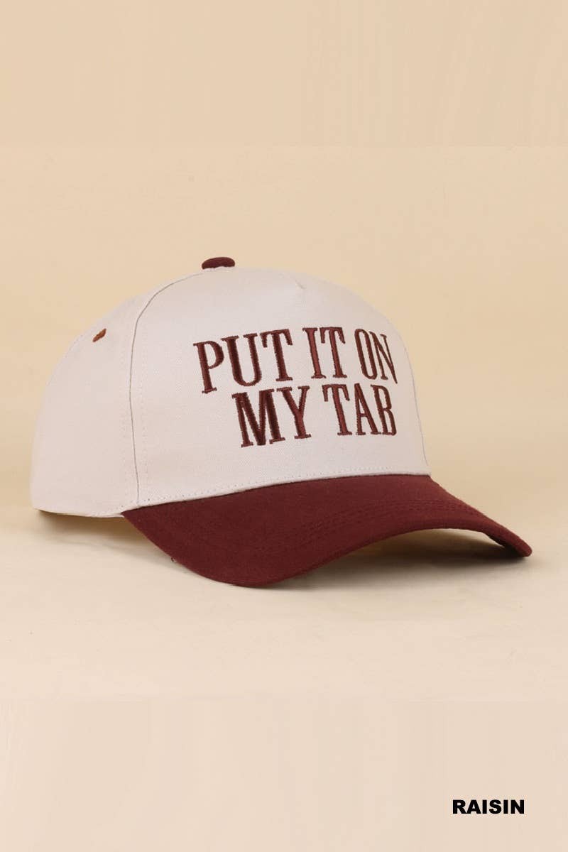 “Put It On My Husband’s Tab” Hat • Funny Trucker Hat • Sassy Wife Hat • Girls Night Hat • Relatable Humor Cap