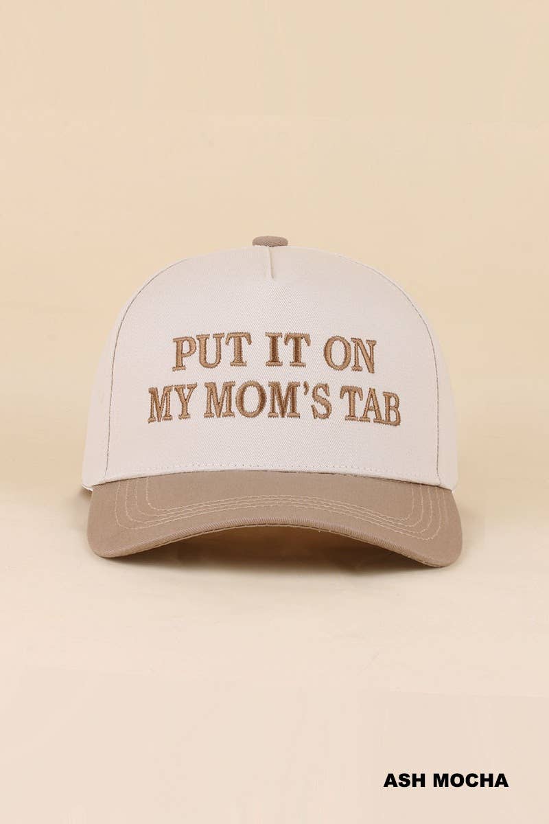 “Put It On My Husband’s Tab” Hat • Funny Trucker Hat • Sassy Wife Hat • Girls Night Hat • Relatable Humor Cap