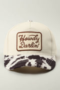 Howdy Darlin’ Hat • Cow Print Trucker Hat • Western Hat • Cowgirl Hat • Country Girl Cap • Southern Style Hat
