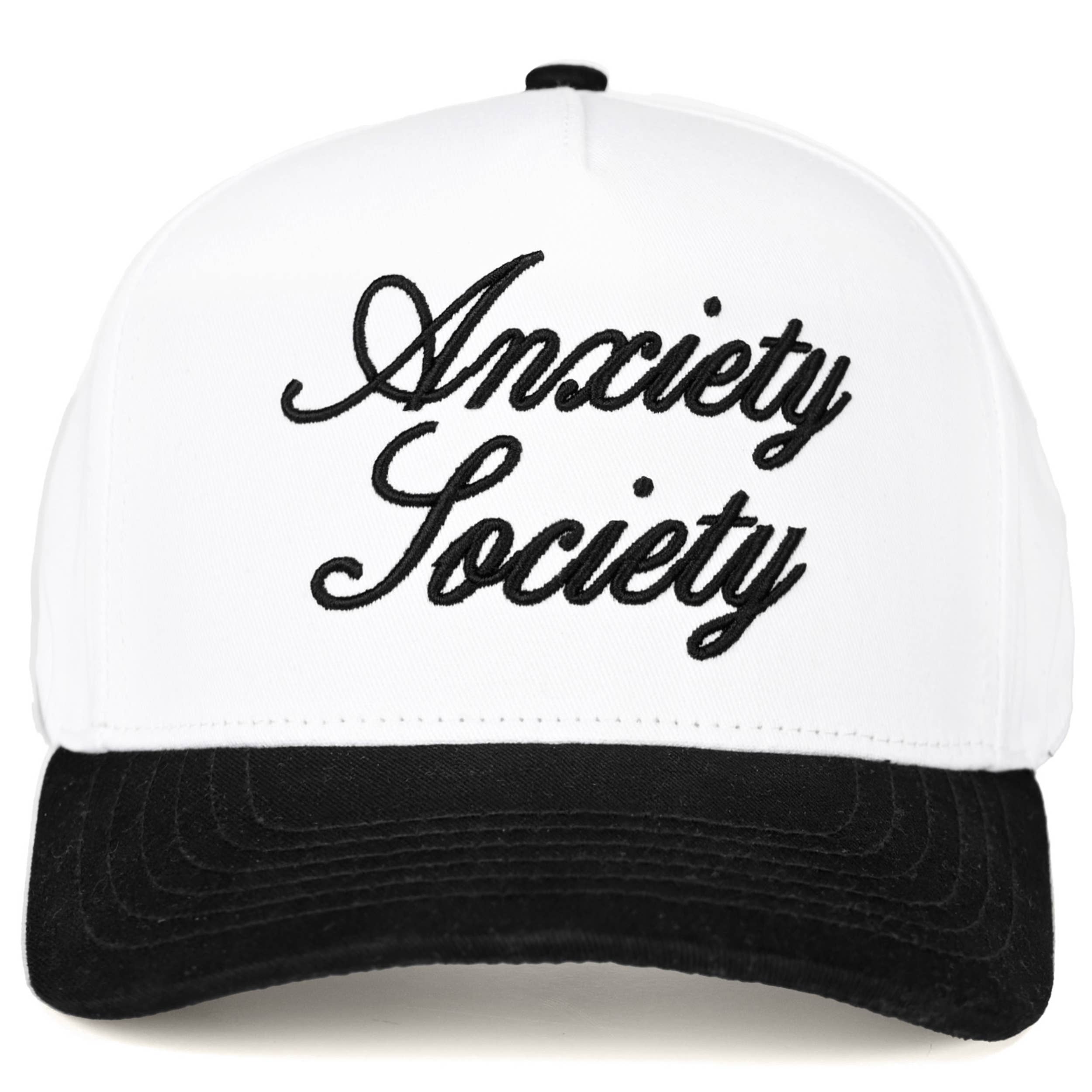Embroidered “Anxiety Society” Hat • Funny Relatable Hat • Aesthetic Trucker Cap • Mental Health Humor