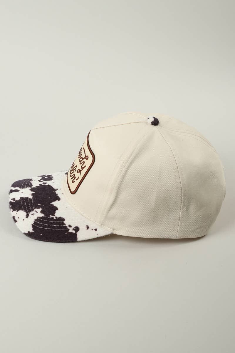 Howdy Darlin’ Hat • Cow Print Trucker Hat • Western Hat • Cowgirl Hat • Country Girl Cap • Southern Style Hat