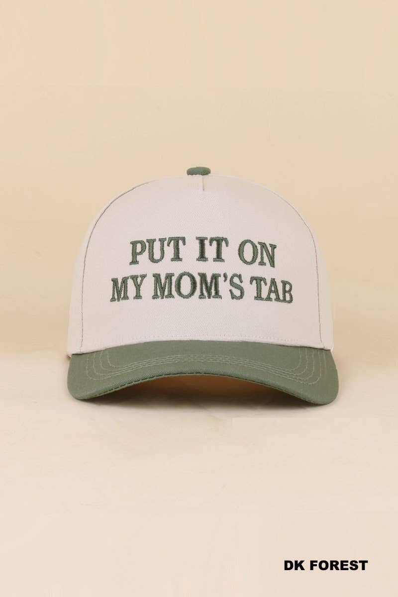 “Put It On My Husband’s Tab” Hat • Funny Trucker Hat • Sassy Wife Hat • Girls Night Hat • Relatable Humor Cap