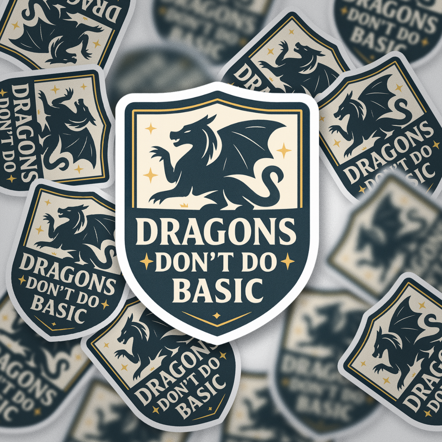 Dragons Don’t Do Basic Sticker | Fantasy Bookish Vinyl | Glossy Finish