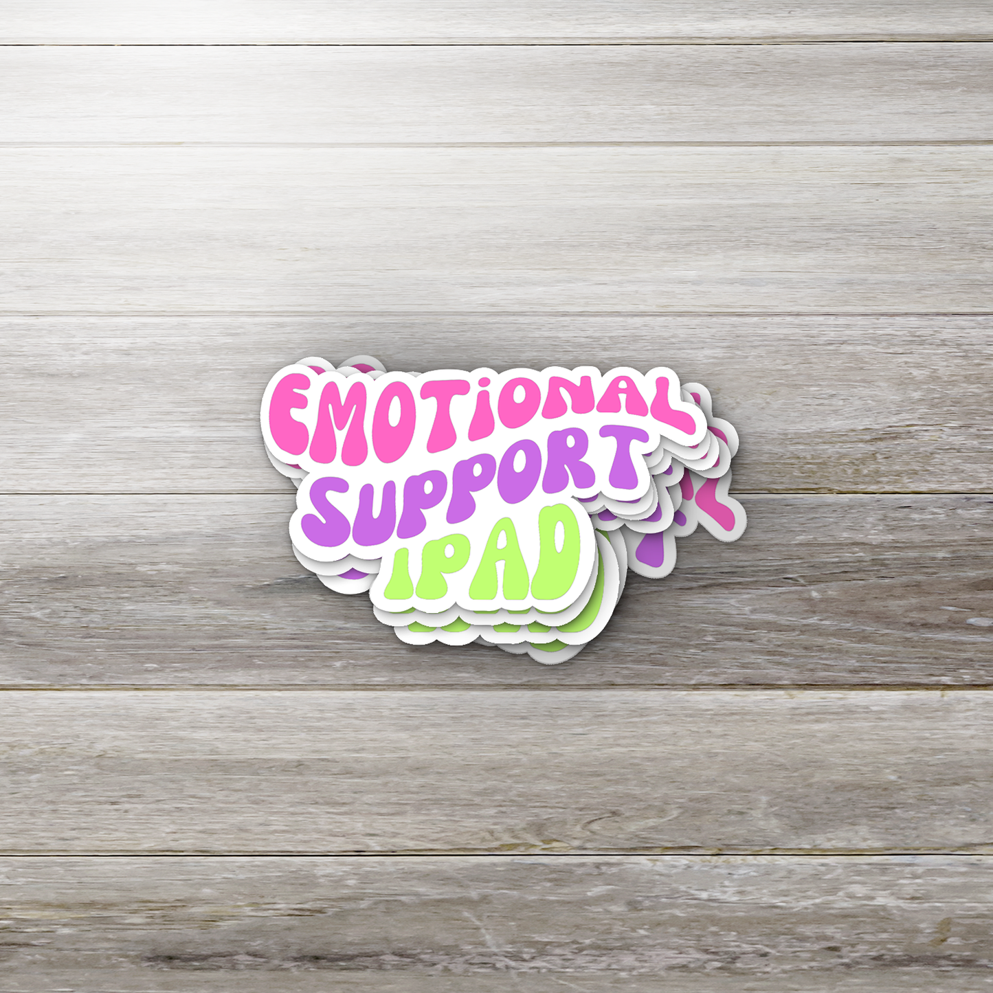 Emotional Support iPad Sticker – Funny Tech Decal, Custom Colors, Aesthetic Vinyl Sticker