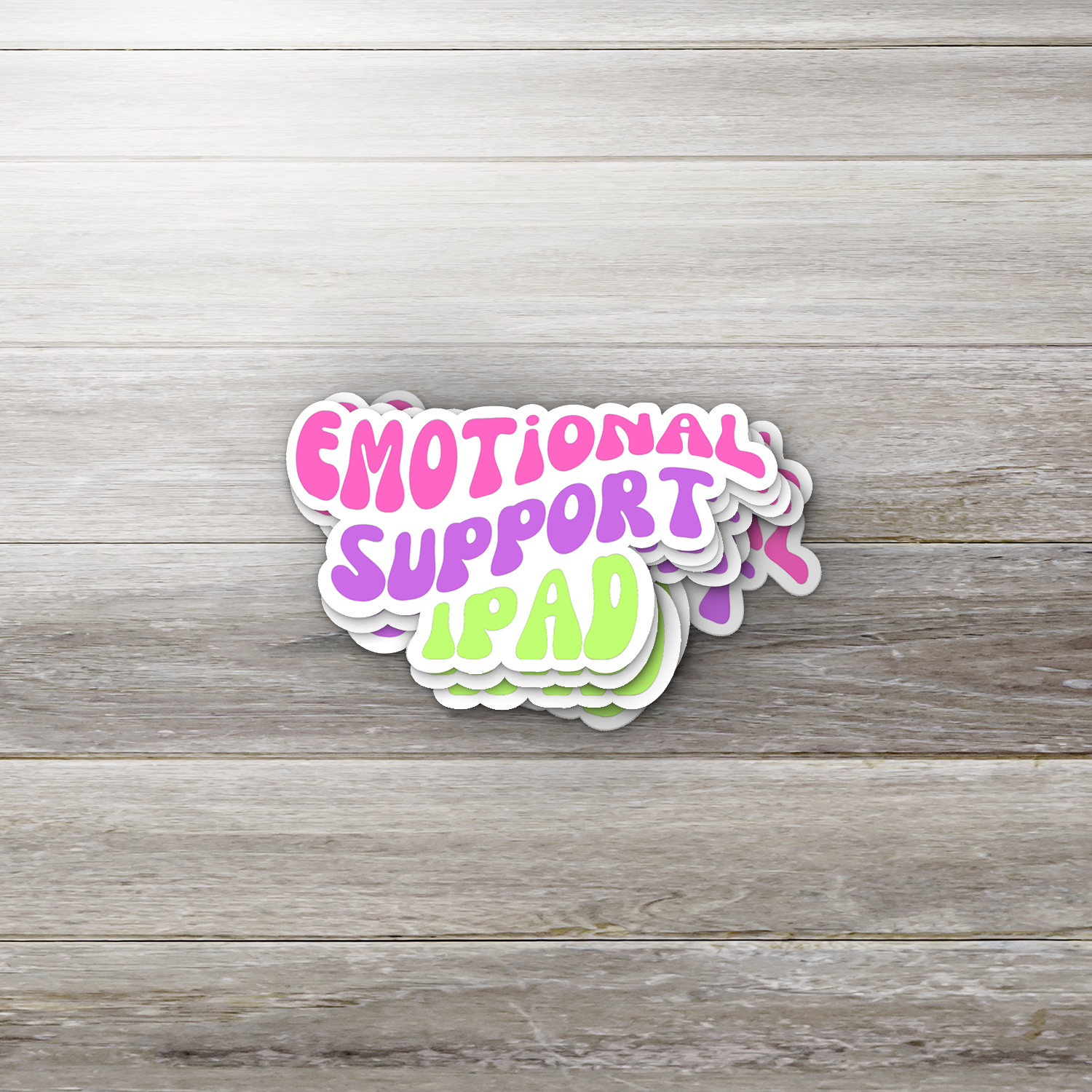 Emotional Support iPad Sticker – Funny Tech Decal, Custom Colors, Aesthetic Vinyl Sticker