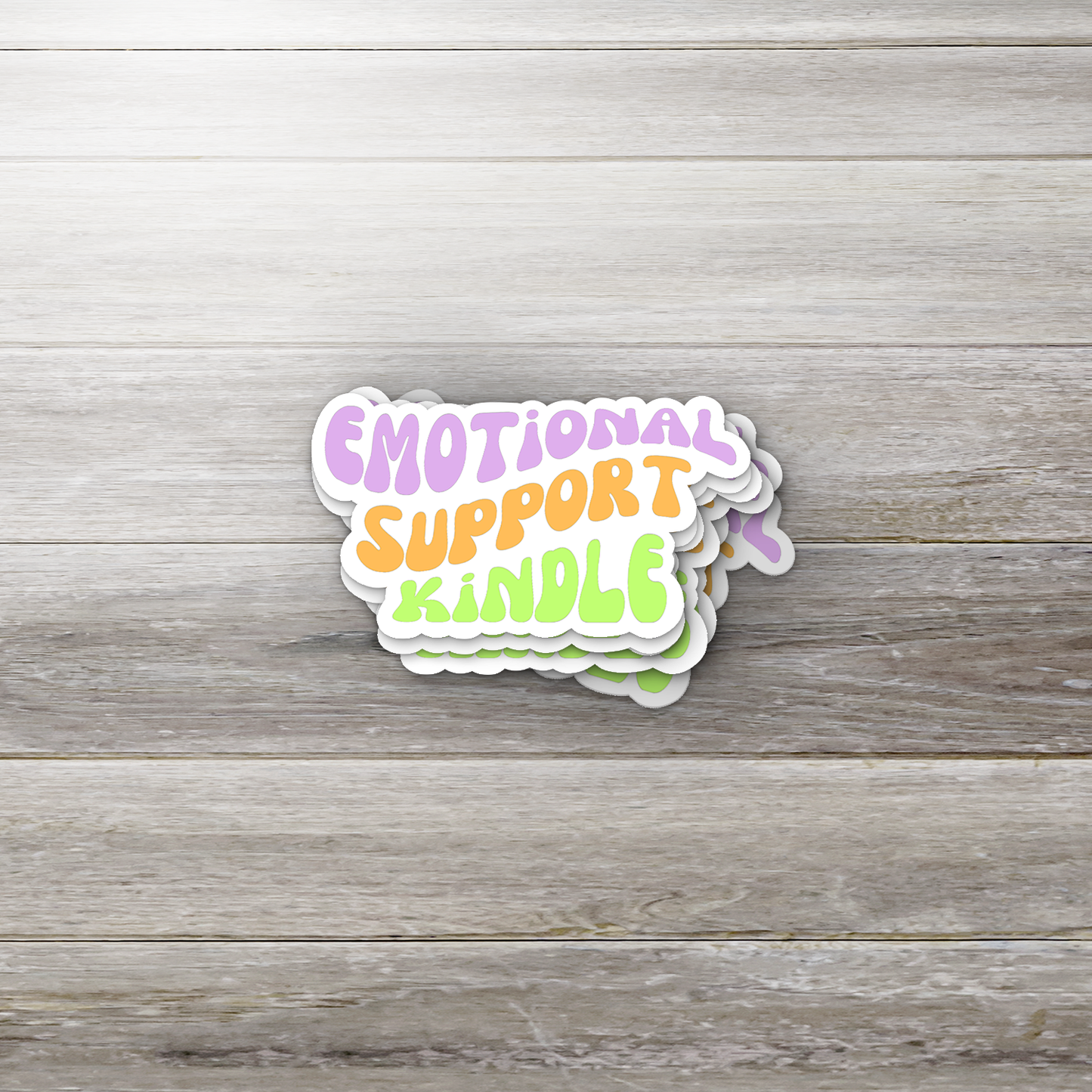 Emotional Support Kindle Sticker – Cute Bookish Vinyl Sticker for Book Lovers | Glossy Book Sticker for Kindle, Laptop, Water Bottle | Custom Reading Sticker