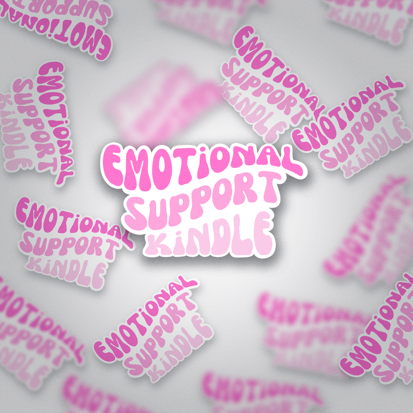 Emotional Support Kindle Sticker – Cute Bookish Vinyl Sticker for Book Lovers | Glossy Book Sticker for Kindle, Laptop, Water Bottle | Custom Reading Sticker