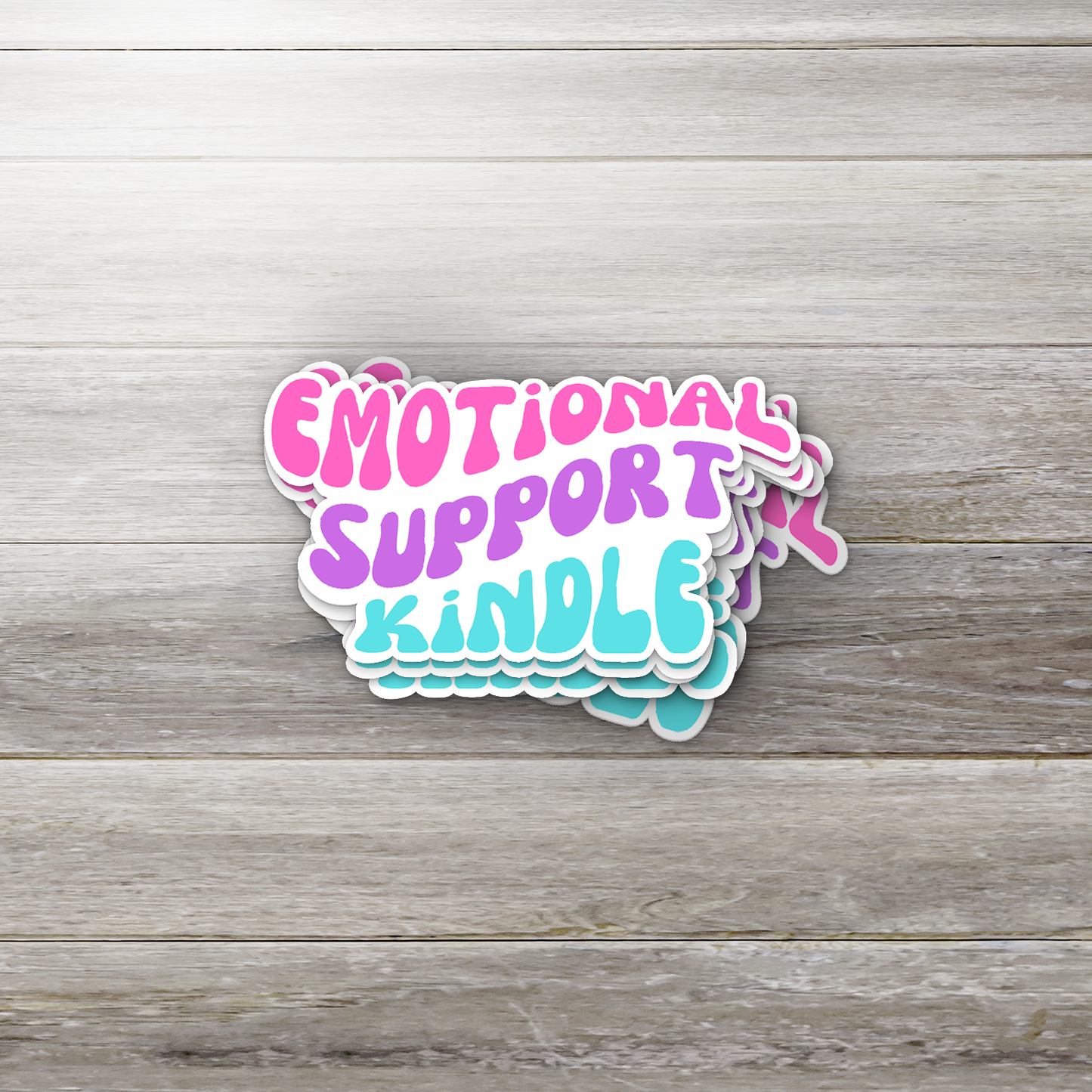 Emotional Support Kindle Sticker – Cute Bookish Vinyl Sticker for Book Lovers | Glossy Book Sticker for Kindle, Laptop, Water Bottle | Custom Reading Sticker