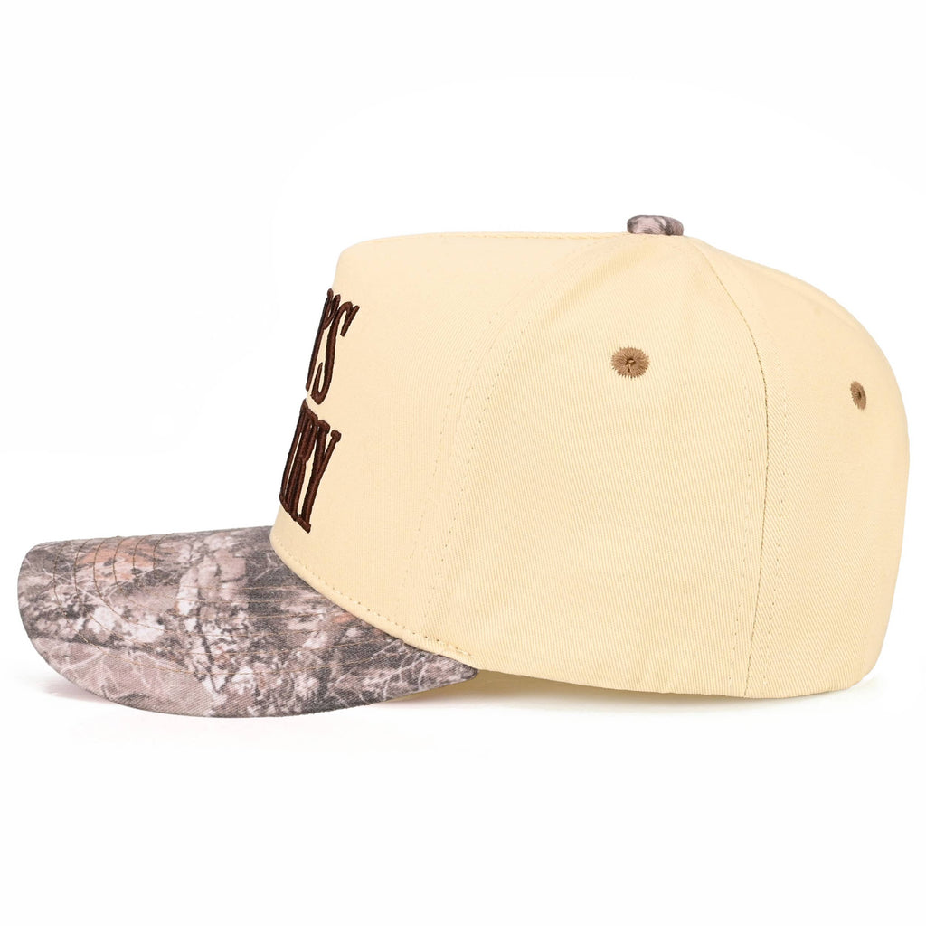 Embroidered “God’s Country” Hat • Western Trucker Hat • Country Style Two-Tone Cap