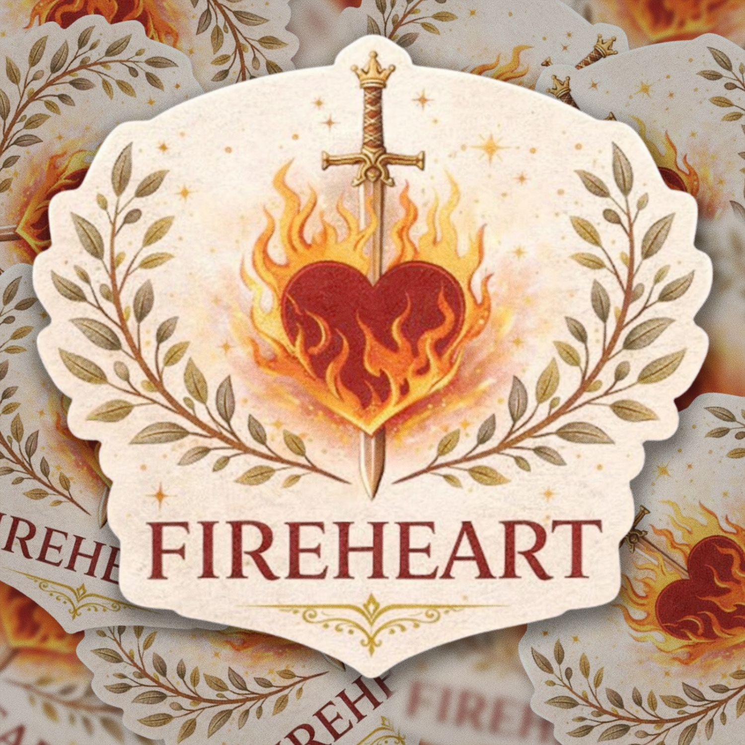 Fireheart Sticker | Fantasy Romance Sticker | Romantasy Sticker | Bookish Fantasy Sticker