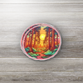 Forest Sunset Aesthetic Sticker – Nature Vinyl Decal for Laptop, Water Bottle & Journal