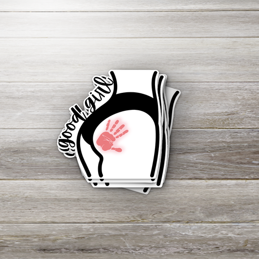 Good Girl Vinyl Sticker, Booty Slap Vinyl Sticker, Funny Adult Humor Sticker, Flirty Laptop Sticker, Cheeky Water Bottle Sticker