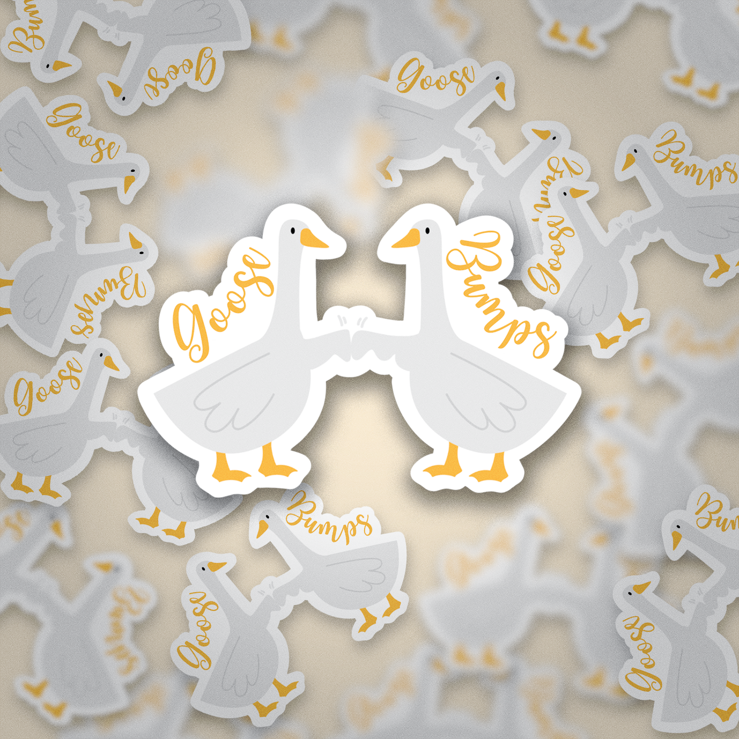 Goosebumps Goose Sticker | Funny Goose Pun Sticker | Cute Animal Vinyl Decal | Silly Goose Sticker | Pun Lover Gift