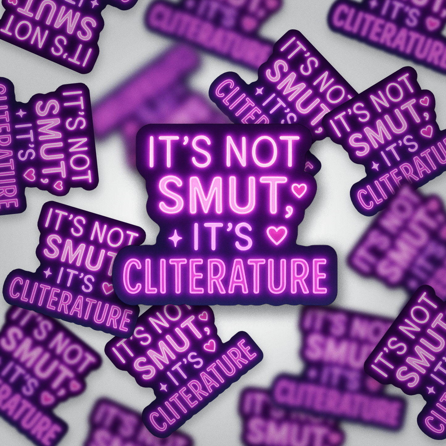It’s Not Smut, It’s Cliterature Sticker | Spicy Bookish Vinyl | Glossy Finish