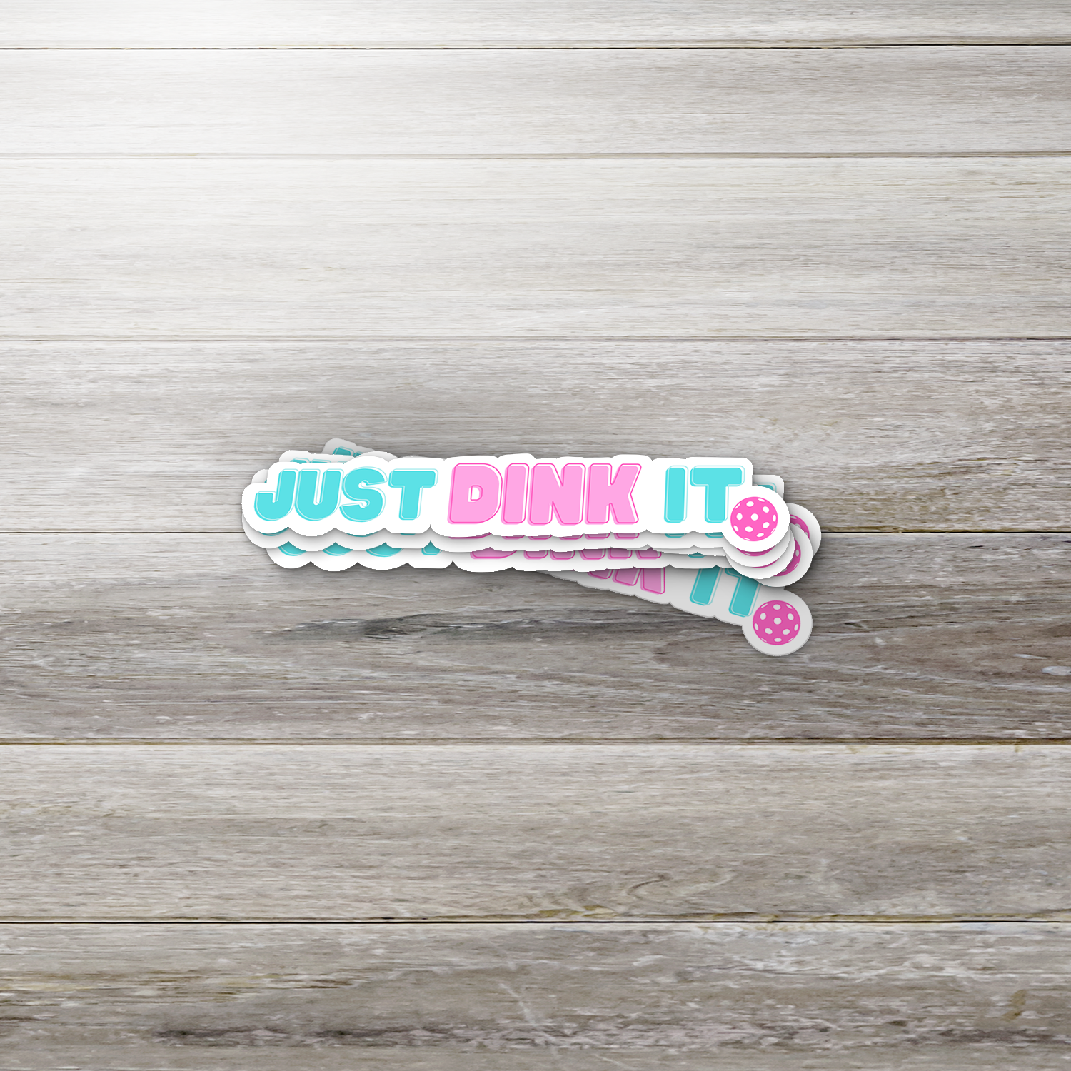Just Dink It Vinyl Sticker – Glossy Pastel Pickleball Decal for Bottles, Journals & Paddle Covers