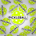 Pickleball Ball Vinyl Sticker – Glossy Lime Green Sports Decal with Bold Typography