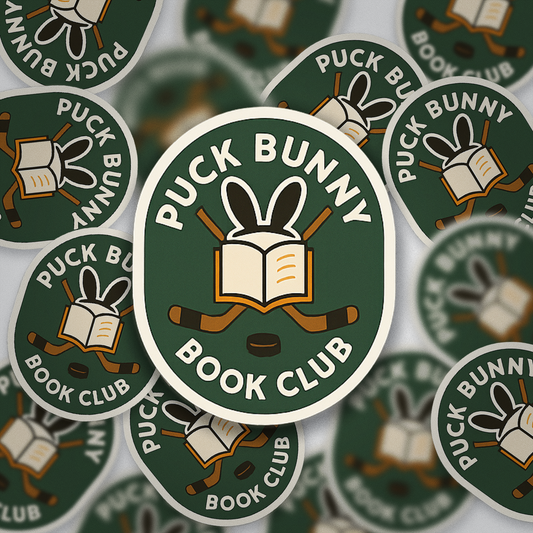 Puck Bunny Book Club Sticker | Hockey Romance Vinyl | Glossy Finish