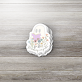 Reading in Peace Ghost Sticker – Cute Spooky Bookish Vinyl Sticker for Readers, Cozy Goth Ghost Aesthetic, Halloween Book Lover Gift