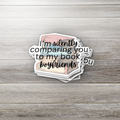 Book Boyfriend Sticker – I'm Silently Comparing You Vinyl Decal, Book Lover Gift, Funny Bookish Sticker, Romance Reader Accessory, Kindle Sticker