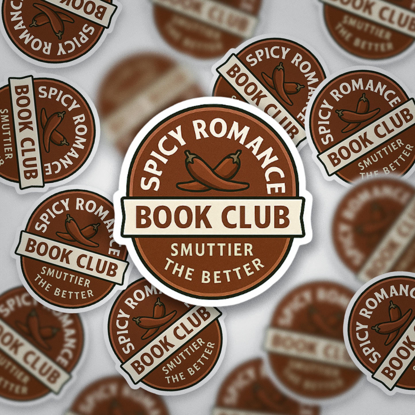 Spicy Romance Book Club Sticker | Smutty Book Lover Vinyl Sticker | Glossy Romance Reader Sticker