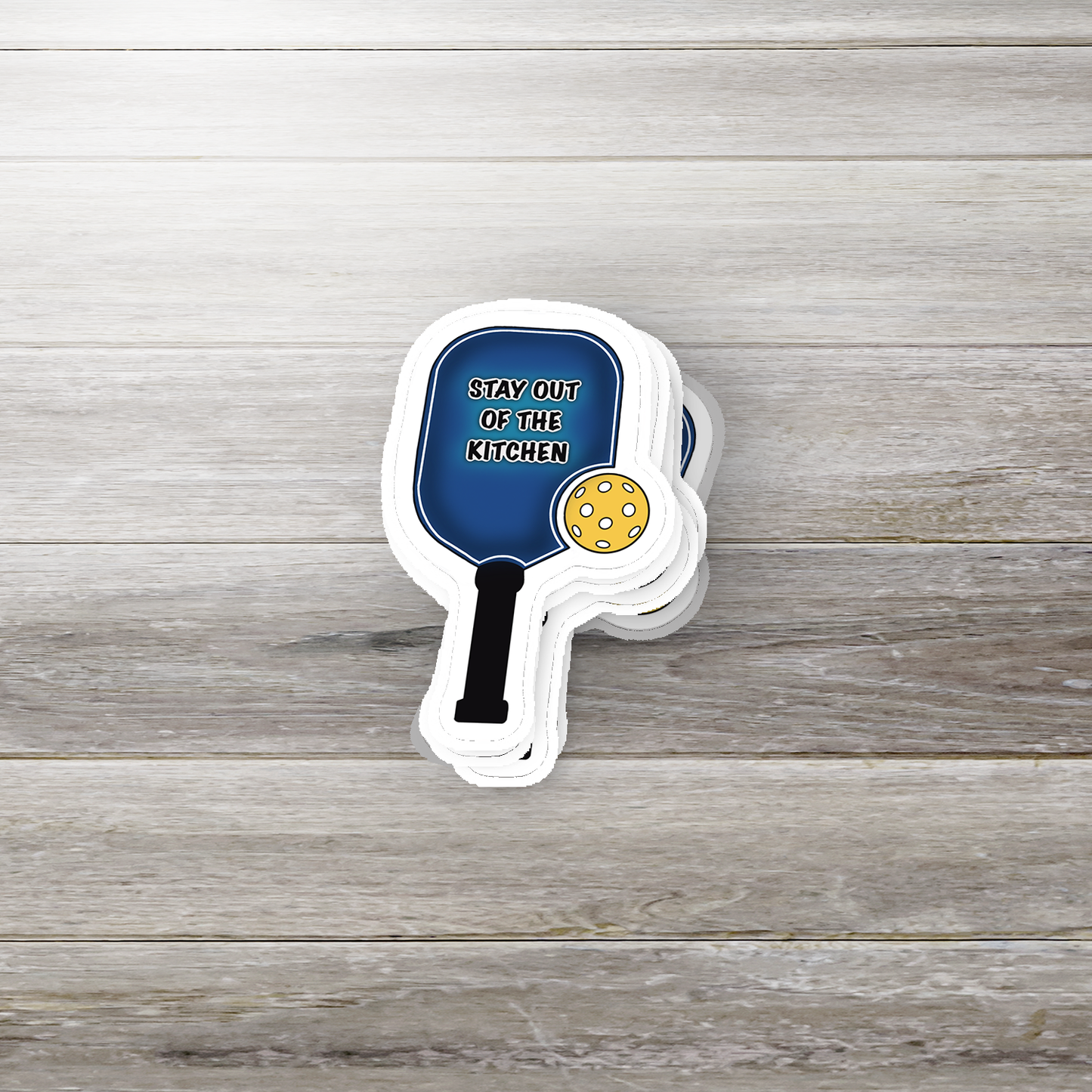 Funny Pickleball Vinyl Sticker – “Stay Out of the Kitchen” Paddle Decal for Bottles, Gear & Gifts