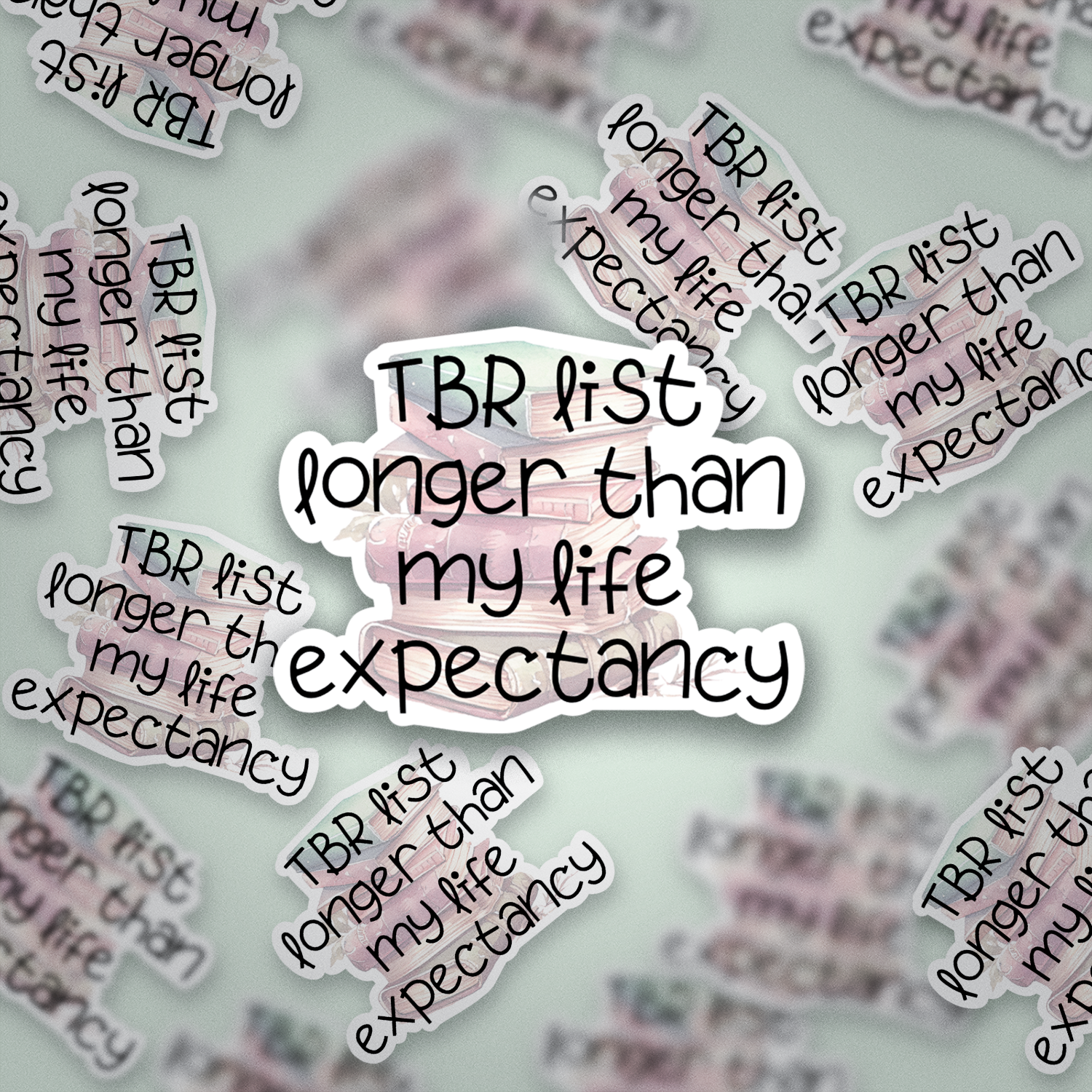 TBR List Sticker – Funny Bookish Vinyl Decal for Bookworms, Reading Humor Gift, Book Lover Accessory