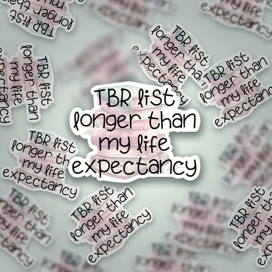 TBR List Sticker – Funny Bookish Vinyl Decal for Bookworms, Reading Humor Gift, Book Lover Accessory