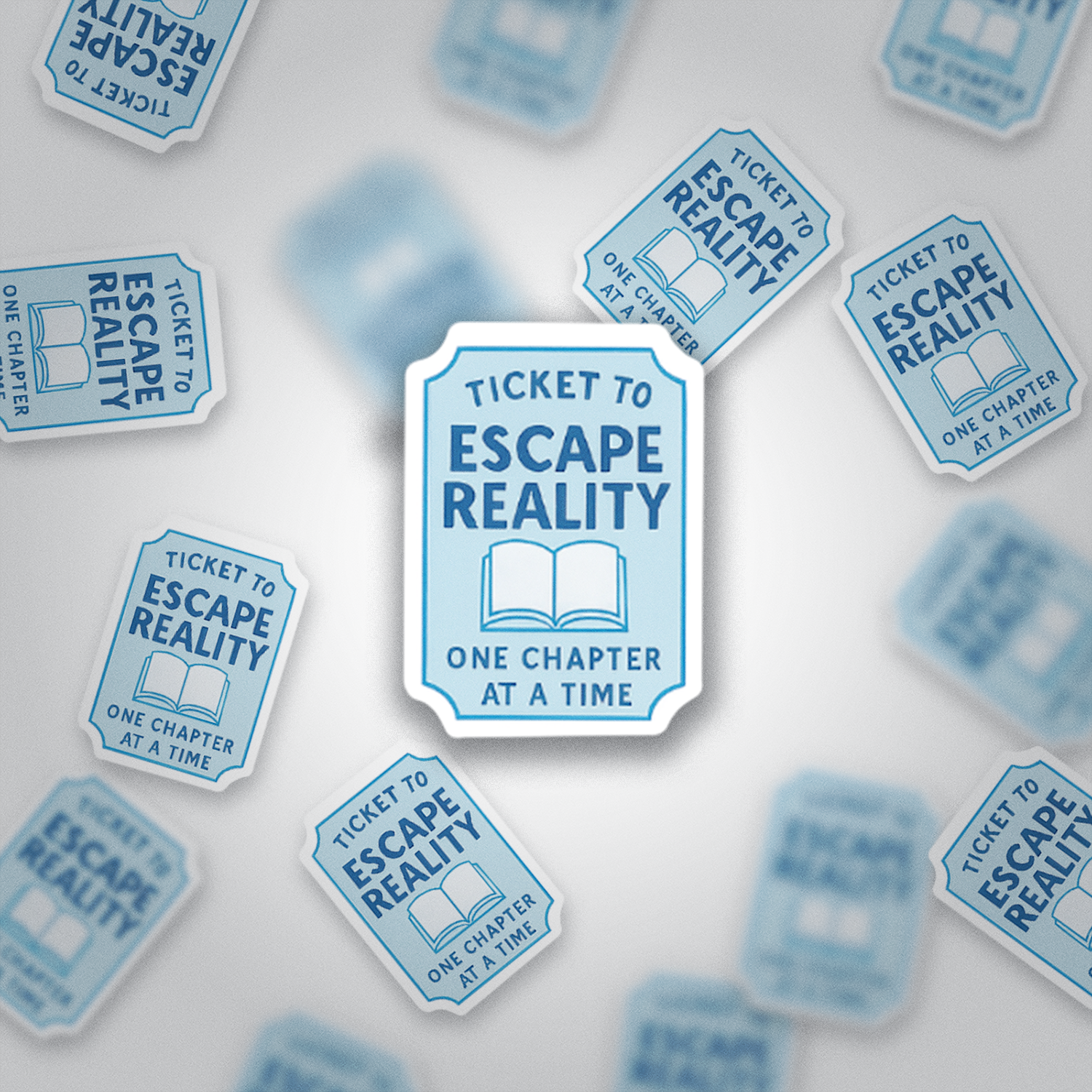 Ticket to Escape Reality Sticker | Book Lover Vinyl Decal | Reading & Bookish Reader Sticker